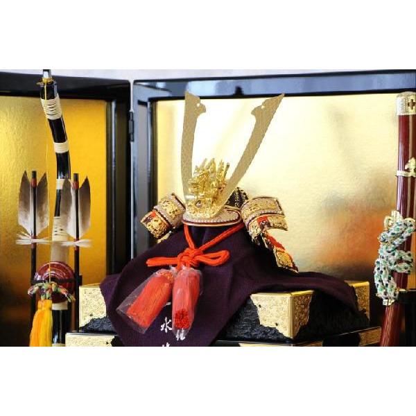 京製兜飾り210裾裏兜朱赤セット平安住一水作（兜平飾り）_3