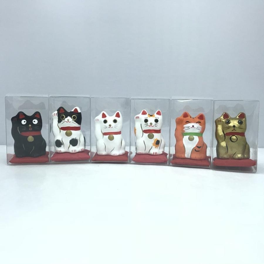 まめまねき 1匹【招き猫】【全6種類】【手のひらサイズ】【コンパクト