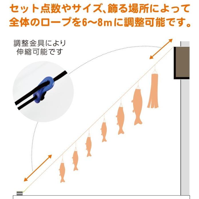 慶祝の鯉 吉兆 1.2m 8点セット にわデコセット（庭園用）の画像
