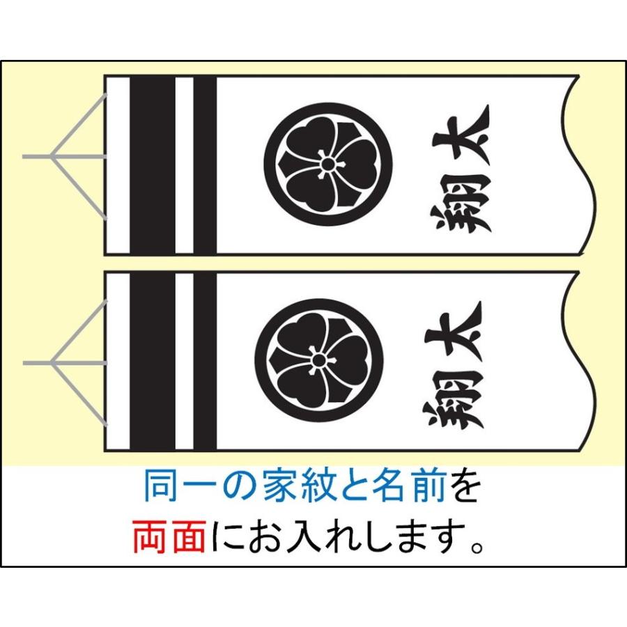 鯉のぼり専用家紋・名前入れ 家紋と名前入れ両面【単品購入不可】 五月