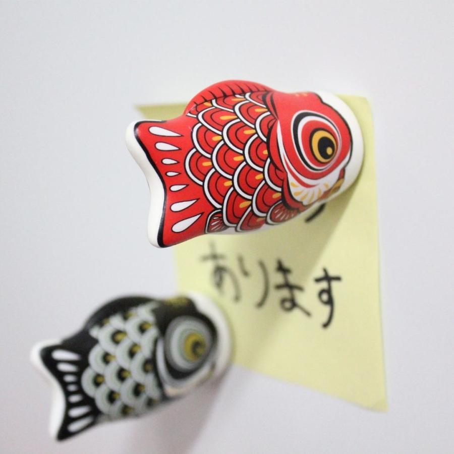 日本のお土産に大人気 鯉のぼり こい マグネット3D こい屋鯉 黒色 赤色