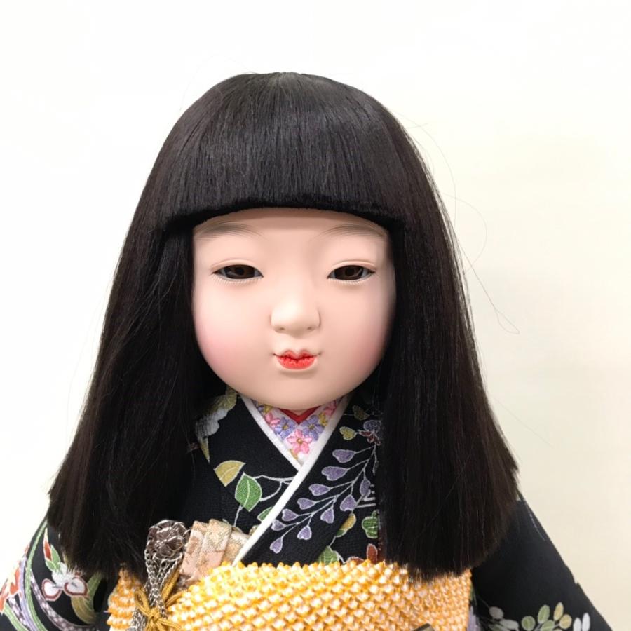 市松人形 正絹京友禅衣装 尺三 本結帯 日本人形 : 人形の 市松人形 正絹京友禅衣装 尺三 本結帯 日本人形 : 人形の