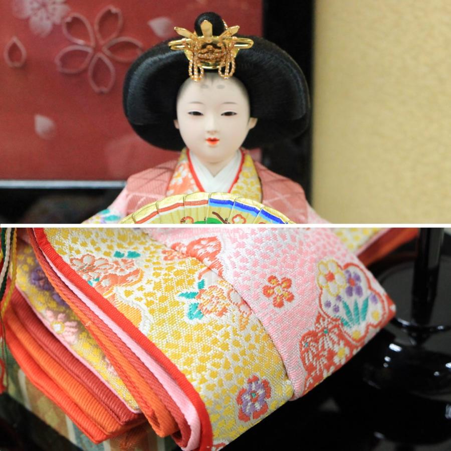 【ポイント15倍 スーパーセール supersale 期間限定 送料無料】雛人形 コンパクト おしゃれ シン・桜舞 六角アクリルケース 小三五サイズ_6