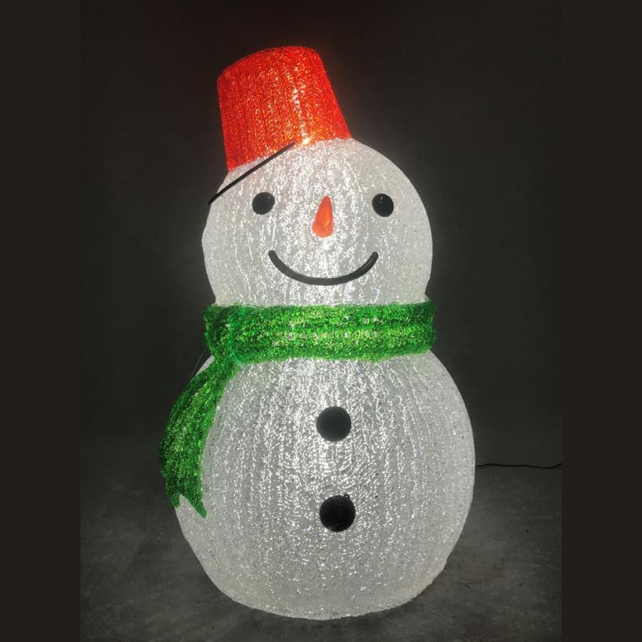 イルミネーション 3Dブリリアント バケツスノーマン 常時点灯 : 人形の