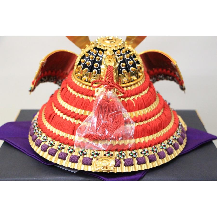 五月人形 10号 平安光雲作 京製兜 10号飛天兜赤金箔押ツヤ有 絹しけ