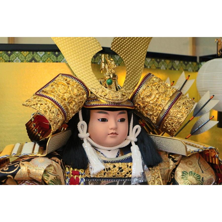 五月人形三段飾り105子供大将赤黄白糸【武者人形】 : 人形のモリシゲ