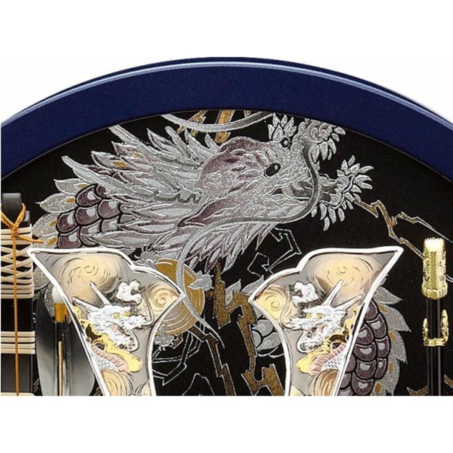 お値下げ 五月人形 丸型アクリルケース飾り 12号銀龍虎中鍬兜 宝童作 【GMS1410687587】(50490円)