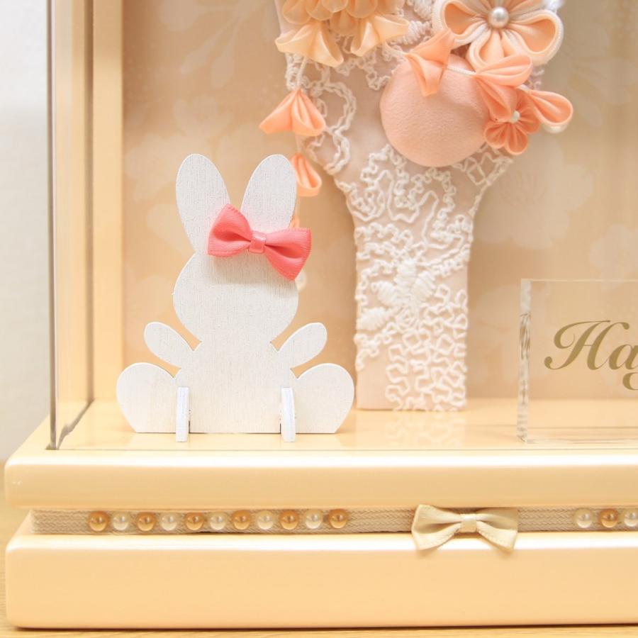 羽子板 うらら アクリルケース凛 桜オレンジ 7号　選べる2種類 ベージュ 桜オレンジ