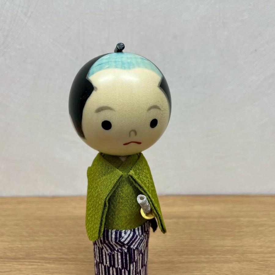 衣裳こけし若侍 日本のお土産に大人気 日本製 木製 民芸品 伝統工芸品