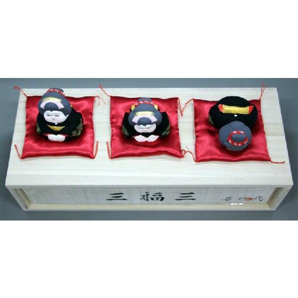 三福三（木箱入り）（博多人形） お福人形 : 人形のモリシゲ - 通販