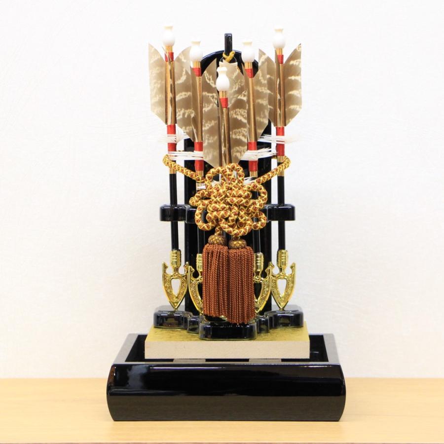 破魔弓 パノラマガラスケース飾り 6号 光 国鳥 キジホロ羽使用 : 人形