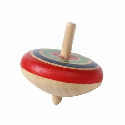 民芸品 工芸品 小物玩具 昭和のおもちゃ 豆平こま 100個セット カゴ