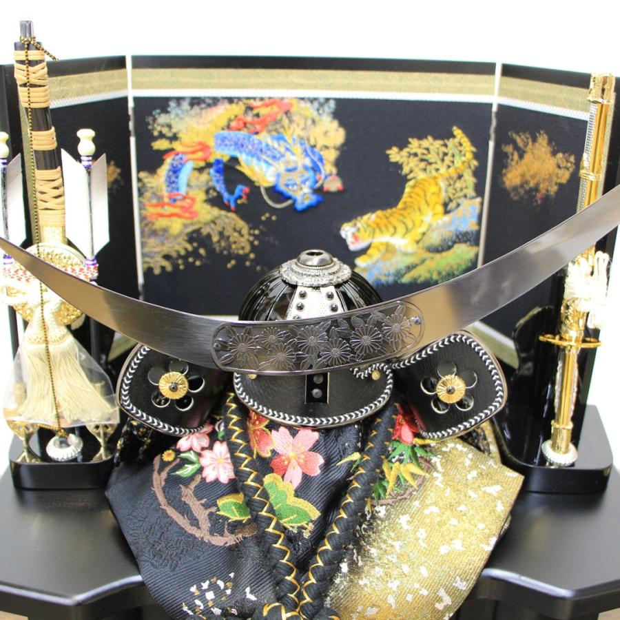 五月人 兜飾り 収納飾り 10号 本革小桜ブロンズ伊達政宗兜セット 戦国武将シリーズ オルゴール付き写真立てプレゼント