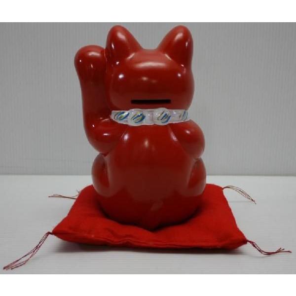 7号招き猫小判赤(座布団付) : 人形のモリシゲ - 通販 - Yahoo