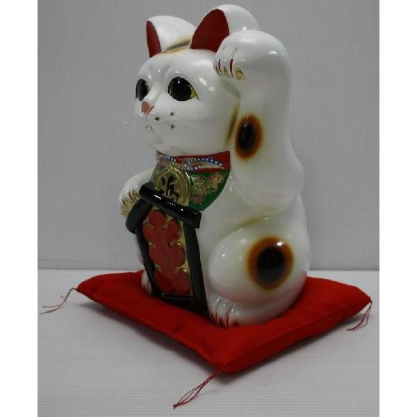 10号招き猫大入り白左手(座布団付) : 人形のモリシゲ - 通販 - Yahoo