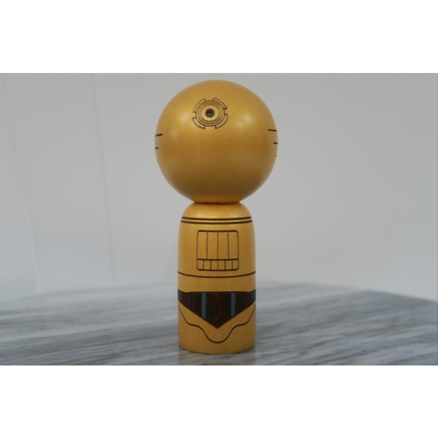卯三郎作 こけし C-3PO No-15-4 スターウォーズ : 人形のモリシゲ
