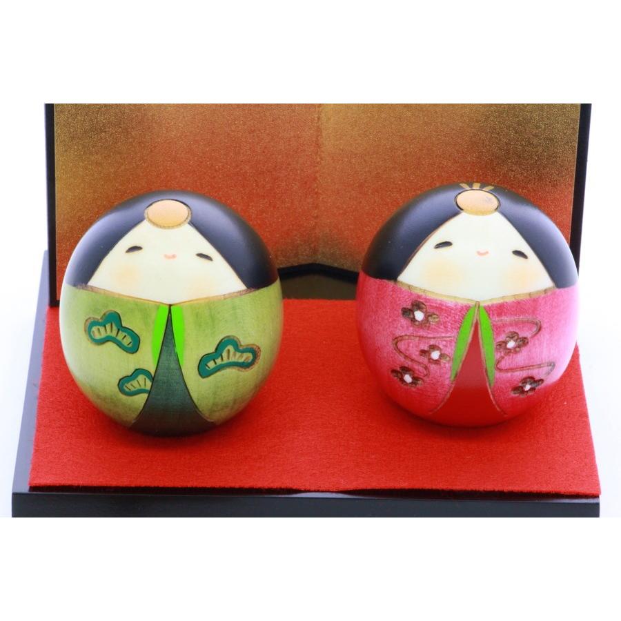 卯三郎作 こけし おひな様「しあわせ雛」 No-162-1 : 人形のモリシゲ