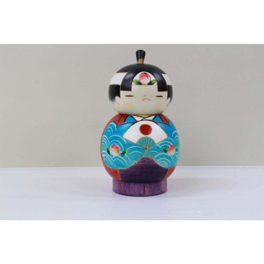卯三郎作 こけし 桃太郎（大）6号台付き No-6-21 : 人形のモリシゲ