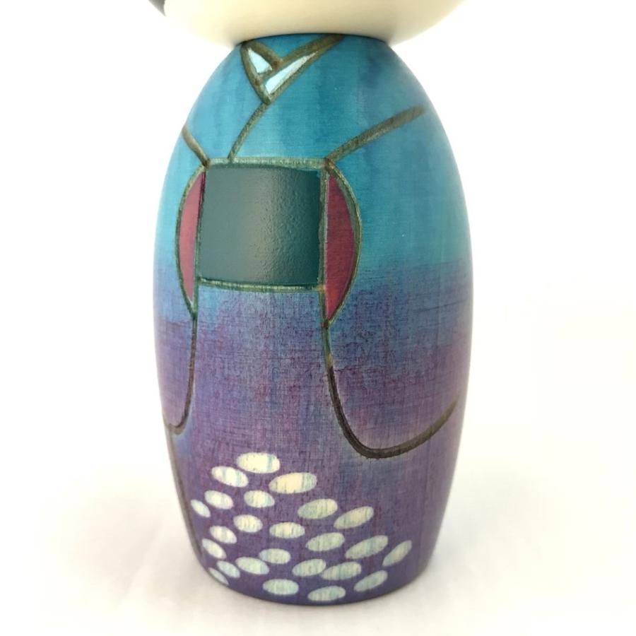 日本のお土産にも人気 日本製 民芸品 工芸品 卯三郎作 こけし あじさい