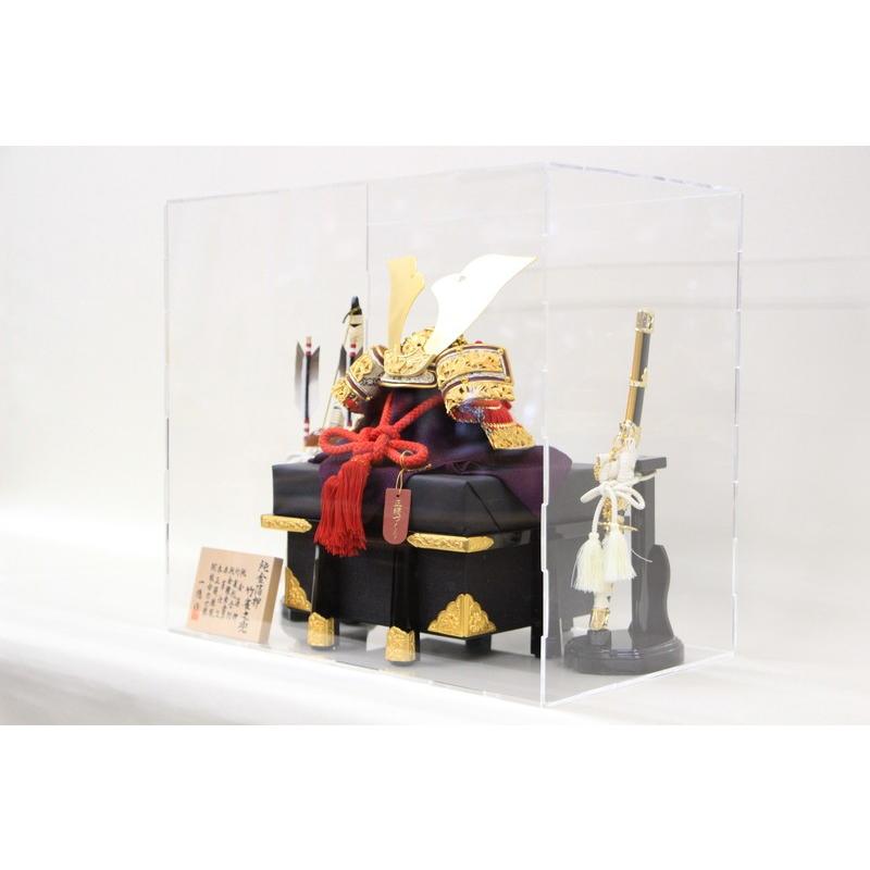 五月人形 コンパクト ミニ おしゃれ 豪華 兜飾り ケース飾り 一徳作 8