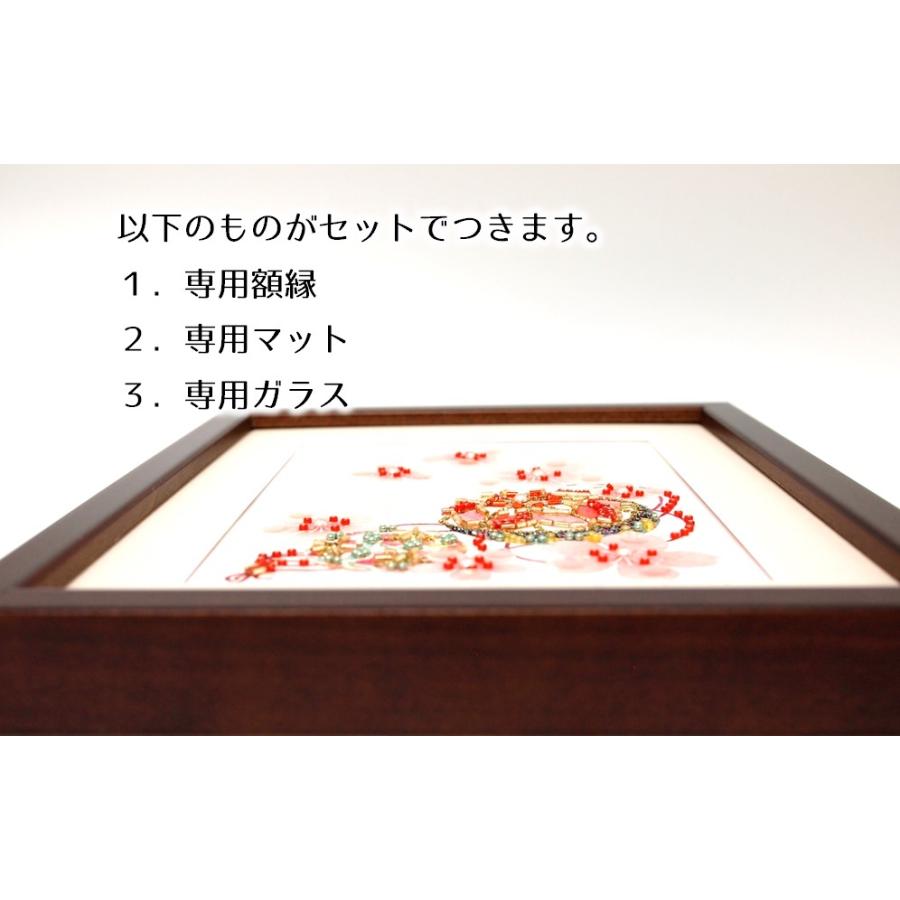 ビーズデコールキット さくらとまり 額付き ビーズキット 桜 春 ビーズ