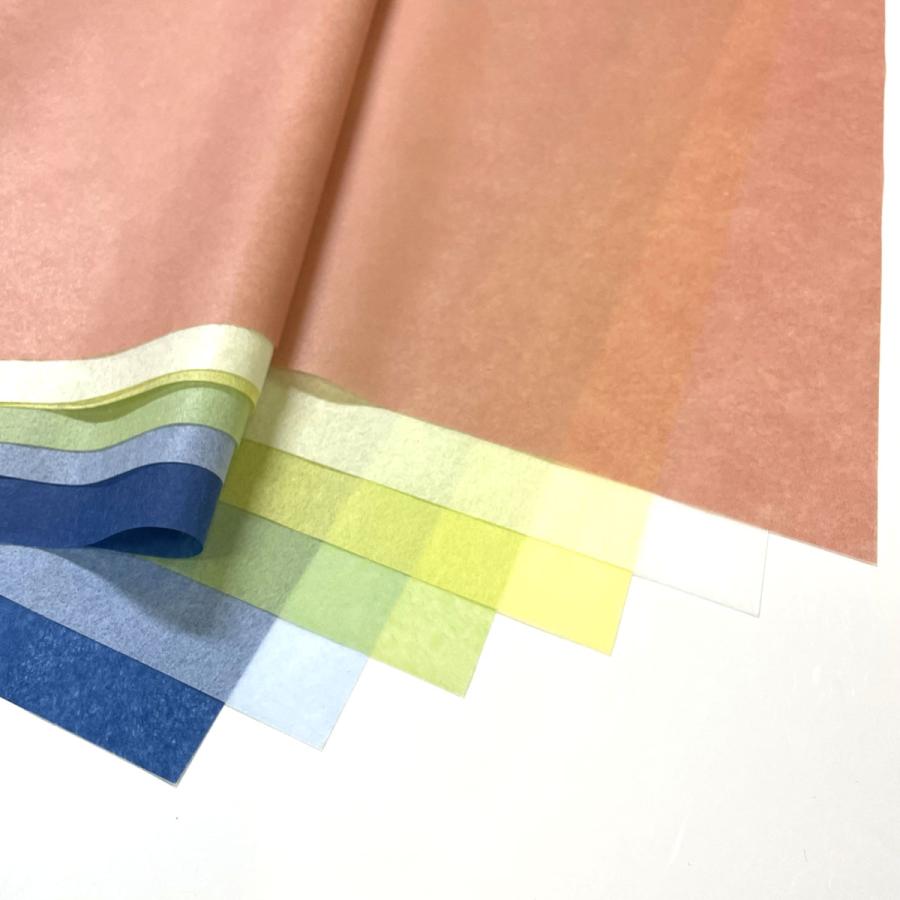 MORISA 薄紙 お菓子の色 白 黄色 黄緑 水色 青 紺 煉瓦色 788×545mm