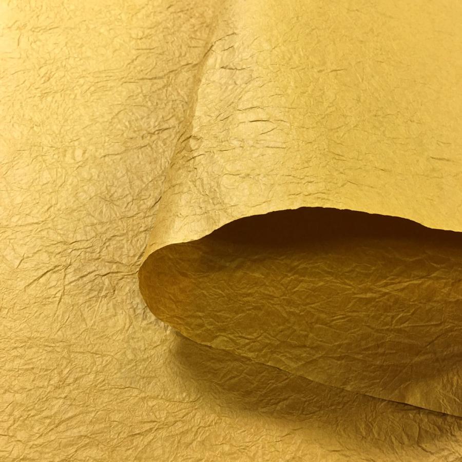 強製紙 もみ紙 金茶色 因州和紙 菊判 60x93cm No.606 : 森田和紙