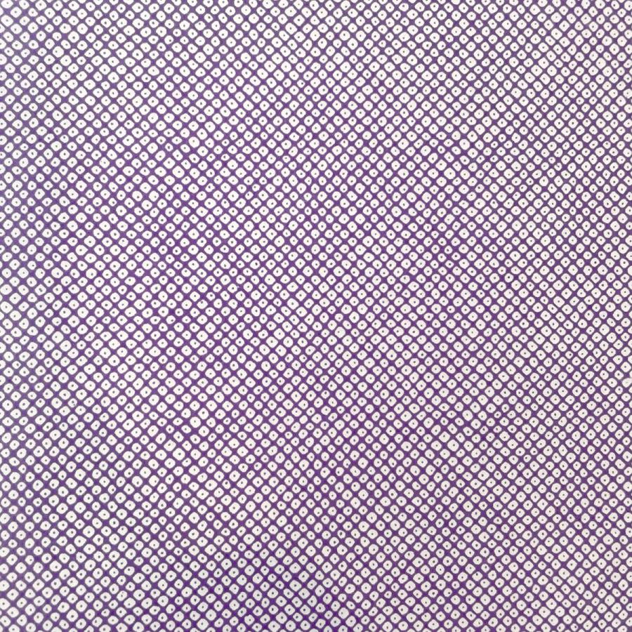 絞り模様 小紋 白と藤色 加賀友禅和紙 大判 約63ｘ93cm Shiborikomon Murasaki 森田和紙オンラインショップ 通販 Yahoo ショッピング