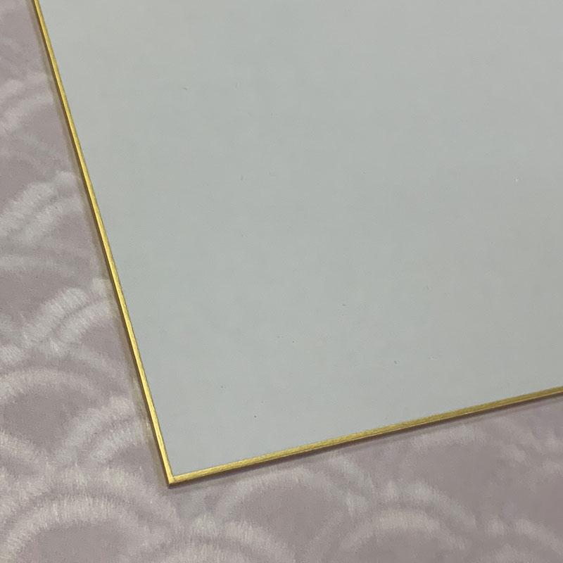 大色紙 白無地 特上画仙 普通サイズの色紙 金縁 : 森田和紙オンライン