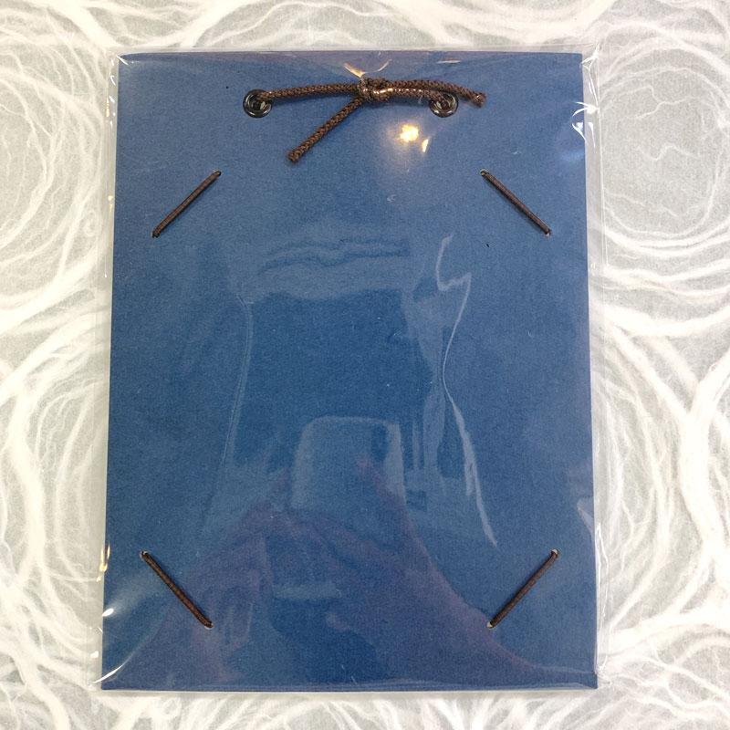 専用◇豆色紙◇ハガキサイズ 豆色紙掛け （紺）約21cm×18cm □ 豆色紙 色紙台 壁掛け ハンドメイド