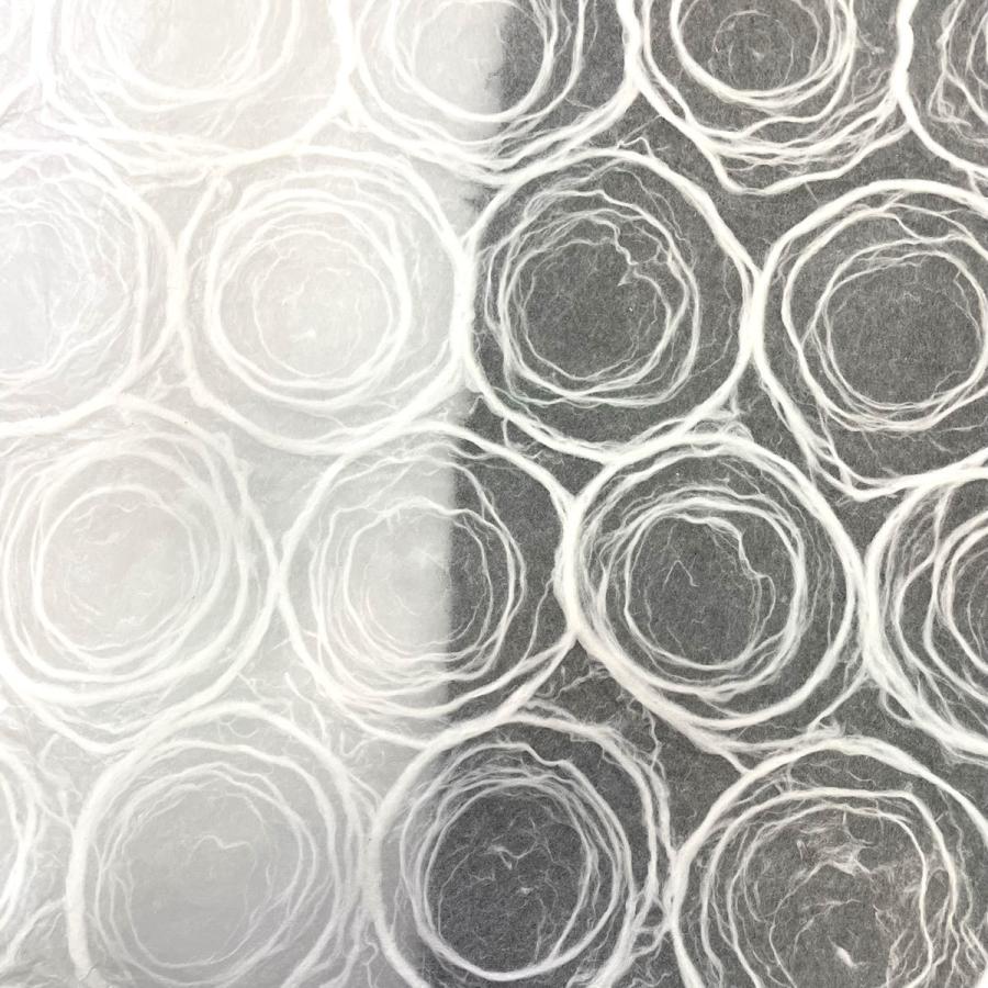 うずまき 渦巻き 透け感のある和紙 丸模様 手漉き和紙 菊判 大判 約