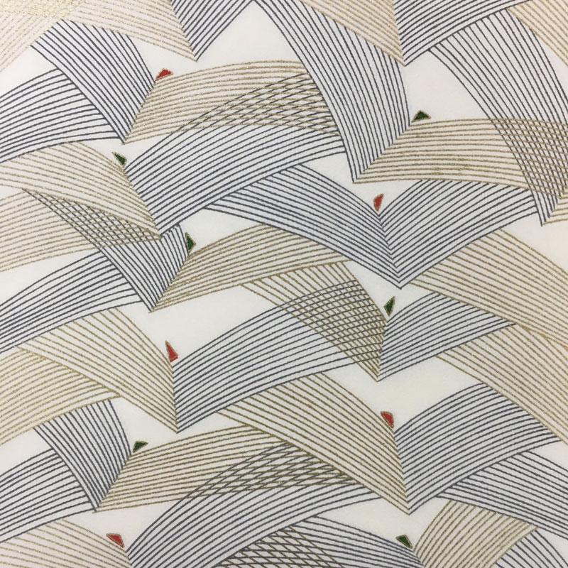 華やかな友禅和紙 和モダン ライン柄 9色 大判 約63x93cm 白 