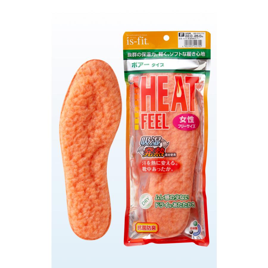 is-fit 吸湿発熱ボアーインソール 女性用 | is-fit