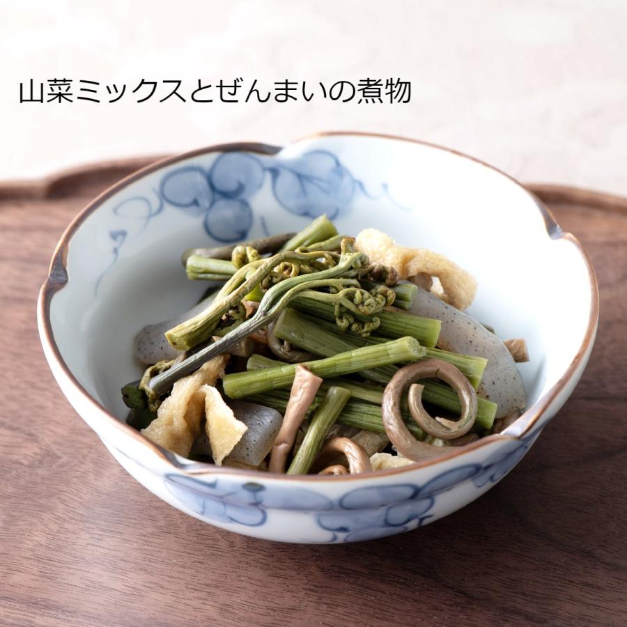 山菜ミックス150gx2袋 水煮 国産天然 わらび みず なめこ おひたし