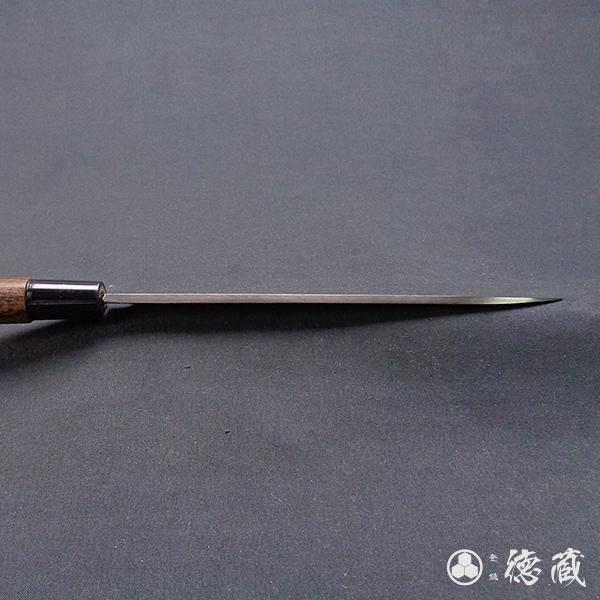 ステンレス片刃柳刃包丁 180mm 片刃 AUS8 ウエンジ 日本製 徳蔵刃物