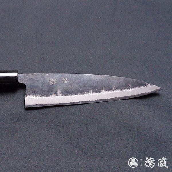 舟行黒打ち包丁　180mm 両刃 青紙2号 胡桃 日本製 徳蔵刃物 TOKUZO KNIVES t268｜moritokuzo｜02