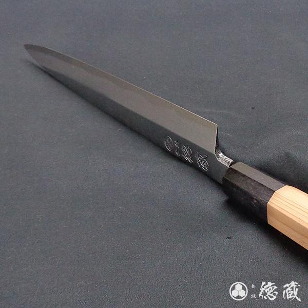 上白鋼 柳刃包丁 イチイ八角柄 240mm 片刃 日本製 徳蔵刃物 TOKUZO