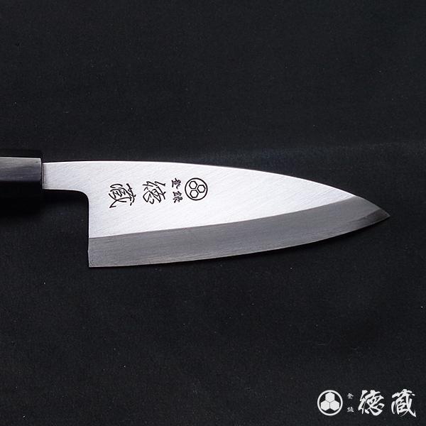 上白鋼 出刃包丁 イチイ八角柄 120mm 片刃 上白鋼 イチイ八角柄 日本製