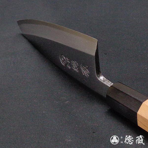 上白鋼 出刃包丁 イチイ八角柄 120mm 片刃 上白鋼 イチイ八角柄 日本製