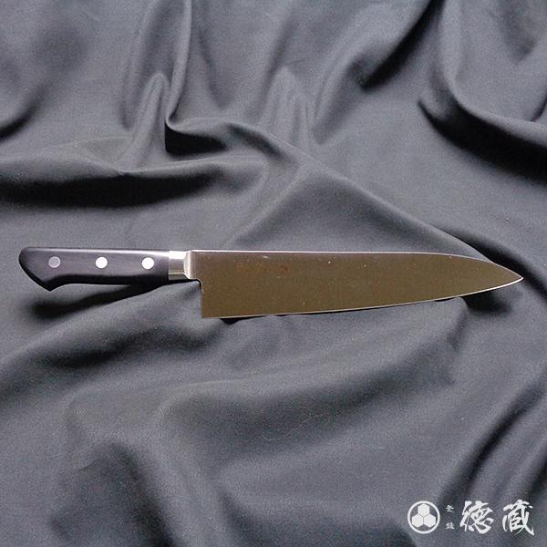 牛刀 黒ハンドル 240mm 両刃 ＡＵＳ８ 黒ハンドル 日本製 徳蔵刃物 TOKUZO KNIVES t28003