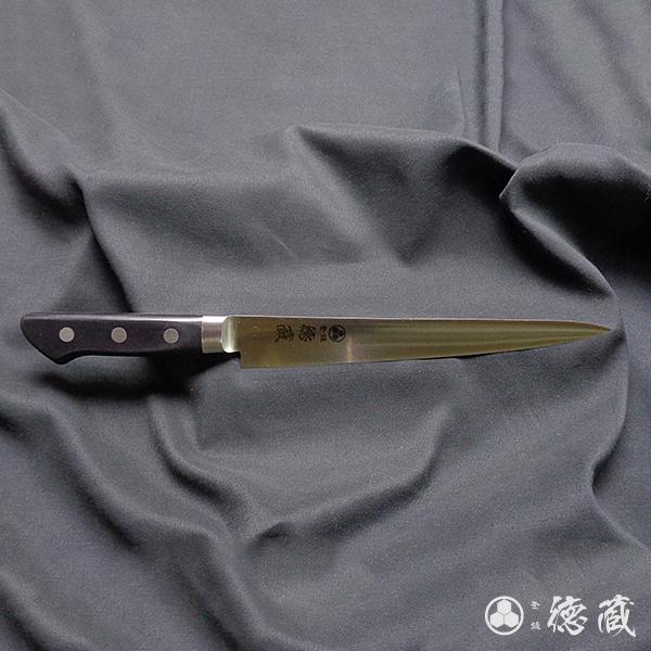 筋引　黒ハンドル　210mm　両刃 ＡＵＳ８ 黒ハンドル 日本製 徳蔵刃物 TOKUZO KNIVES t28006