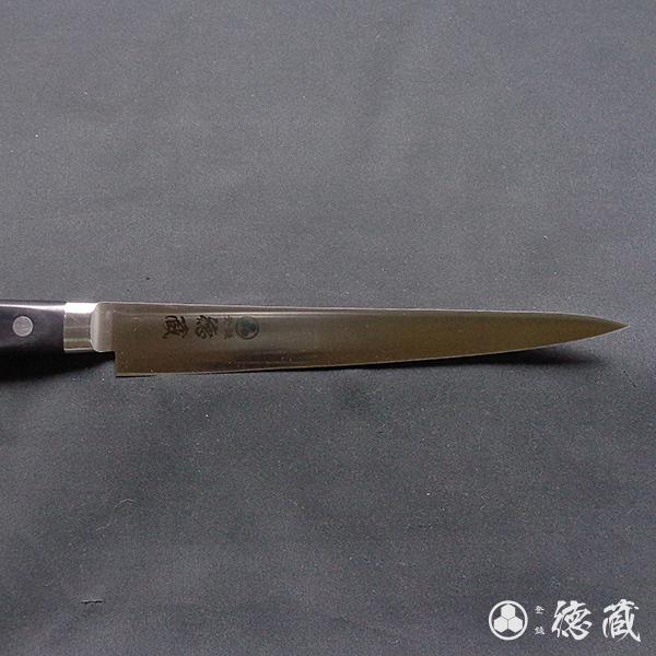 誠実 筋引　黒ハンドル　210mm　両刃 ＡＵＳ８ 黒ハンドル 日本製 徳蔵刃物 TOKUZO KNIVES t28006