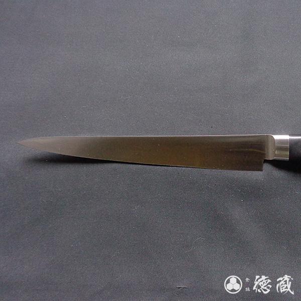 誠実 筋引　黒ハンドル　210mm　両刃 ＡＵＳ８ 黒ハンドル 日本製 徳蔵刃物 TOKUZO KNIVES t28006