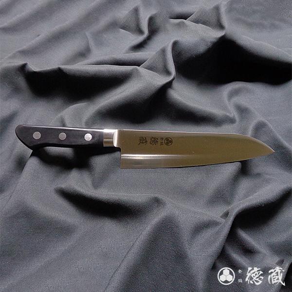 三徳 黒ハンドル 180mm 両刃 ＡＵＳ８ 黒ハンドル 日本製 徳蔵刃物 TOKUZO KNIVES t28011