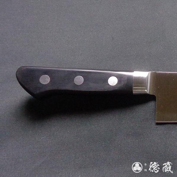 三徳 黒ハンドル 180mm 両刃 ＡＵＳ８ 黒ハンドル 日本製 徳蔵刃物 TOKUZO KNIVES t28011の画像