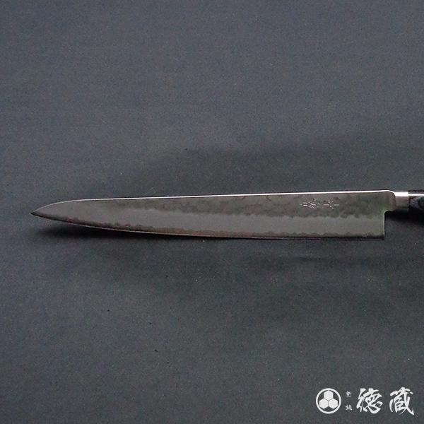 筋引ハイブリッド割込包丁 240mm 両刃 青紙スーパー 積層材 黒色 日本