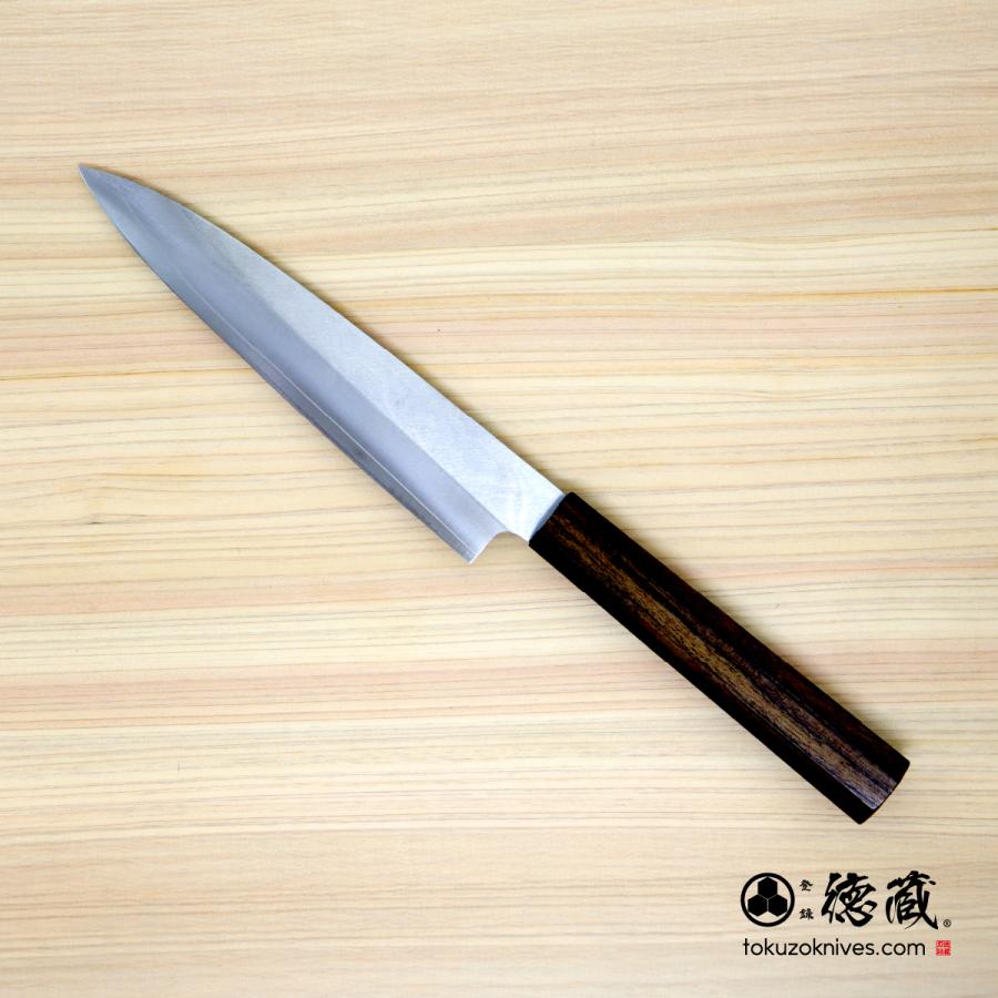 ステンレスペティナイフ　150mm 両刃 VG10 灰檀八角 日本製 徳蔵刃物 TOKUZO KNIVES T46002_1