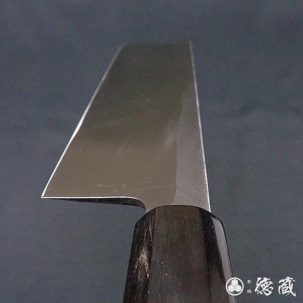 薄刃磨き片刃包丁 210mm 片刃 白紙2号 八角朴 久兵衛 日本製 徳蔵刃物