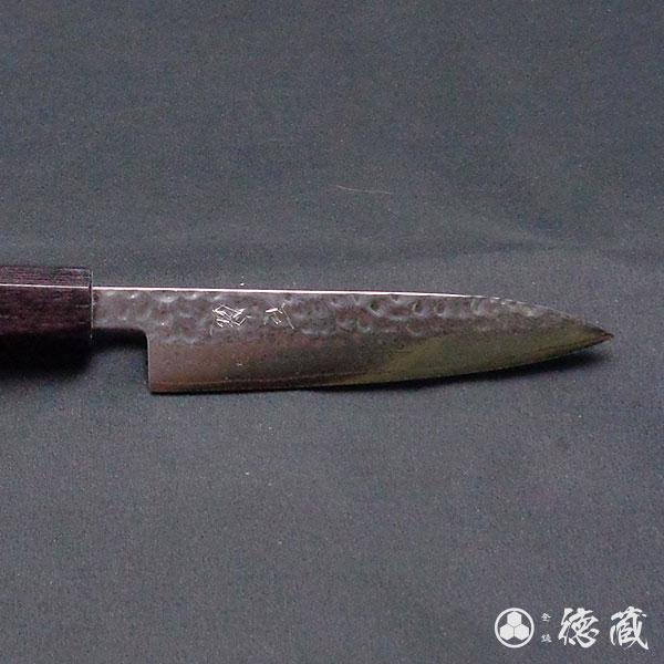 ステンレスペティナイフ 120mm 両刃 VG10 紫檀八角 日本製 徳蔵刃物