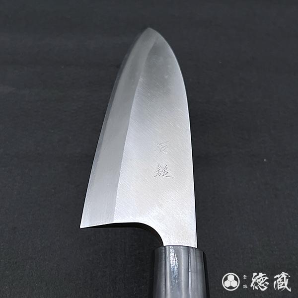 ステンレス左片刃厚出刃包丁 180mm 片刃 AUS8 ブビンガ 日本製 徳蔵